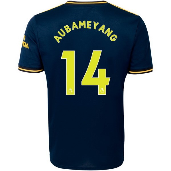 Camiseta Arsenal NO.14 Aubameyang Tercera equipación 2019-2020 Azul
